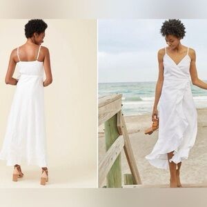 Elegant White Wrap Dress